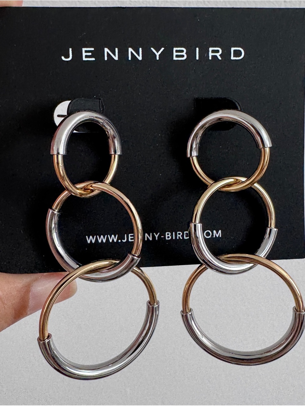 Jenny Bird Two-Tone Linked Drop Earrings